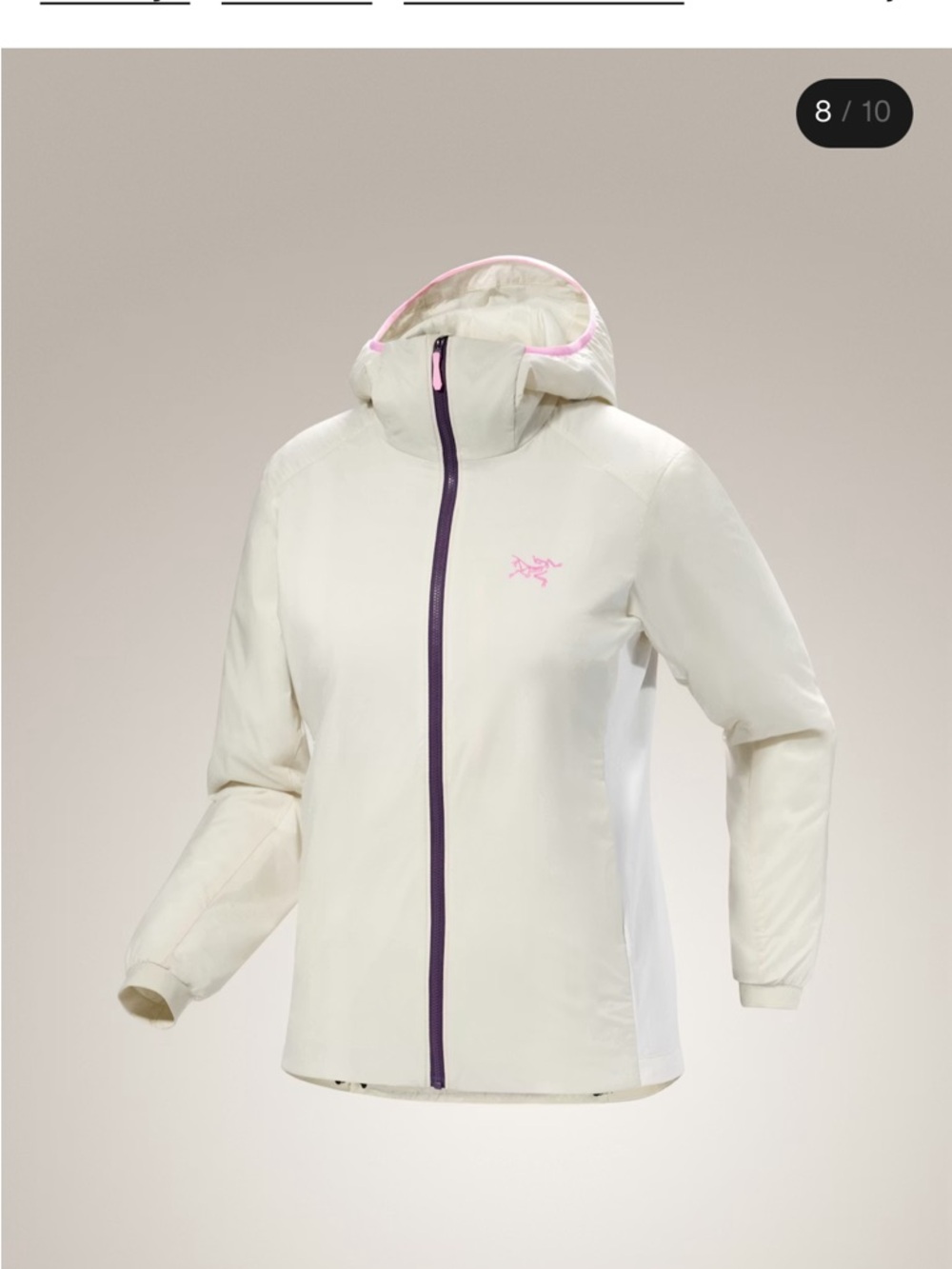 Arc'teryx Atom LT Hoody Light Gray Hooded - stain on jacket